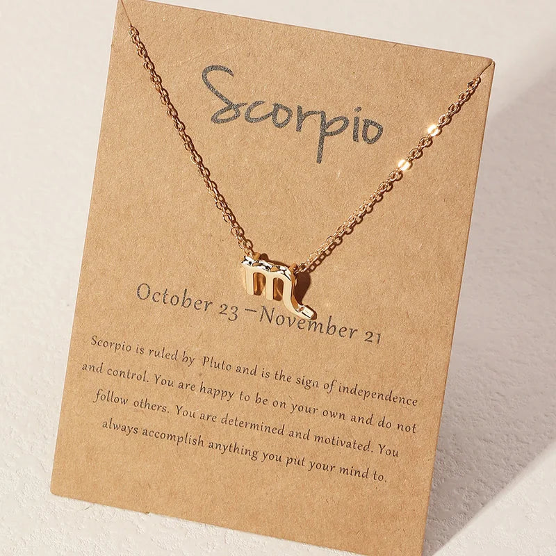 Zodiac Sign Pendant Necklace