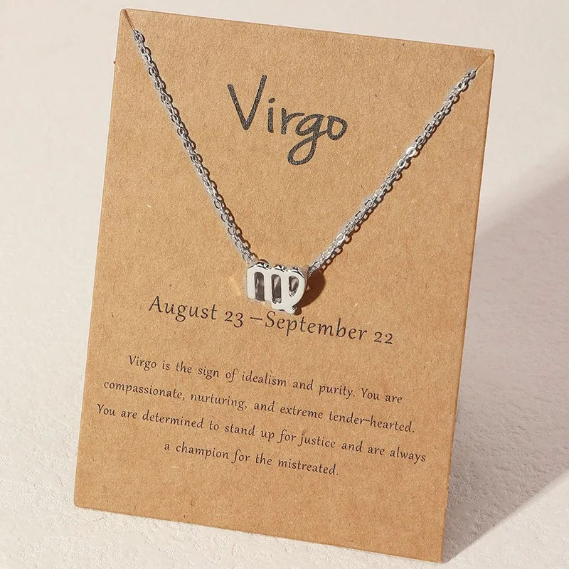 Zodiac Sign Pendant Necklace