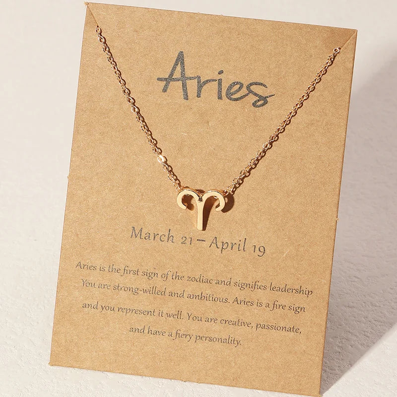 Zodiac Sign Pendant Necklace